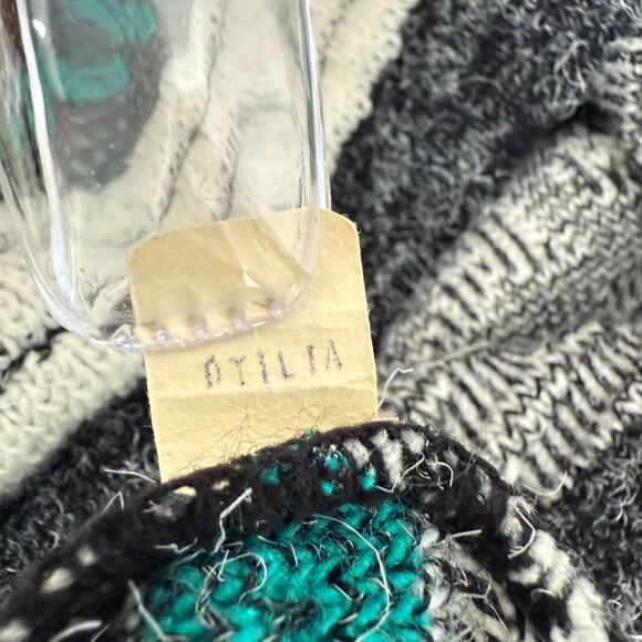 Vintage Jolie New York Neon Chunky Knit Sweater Oversized XL Made in USA 80s 90s - Picture 5 of 7